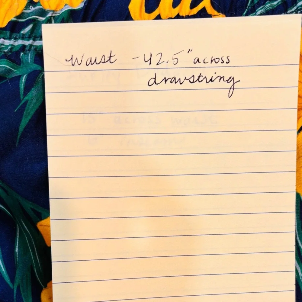 UC Berkeley Cal Golden Bears Mens 2XL Swim Trunks Tropical Floral Navy Yellow
